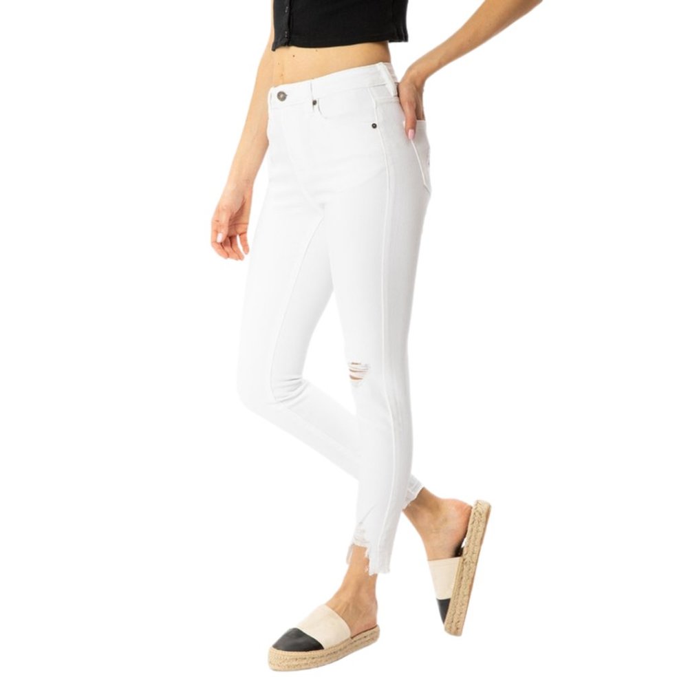 High Rise Hem Detail Skinny - Picture 2 of 4